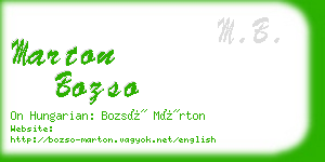 marton bozso business card